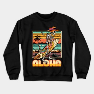 Aloha Surf Hawaii Vintage Halloween Crewneck Sweatshirt